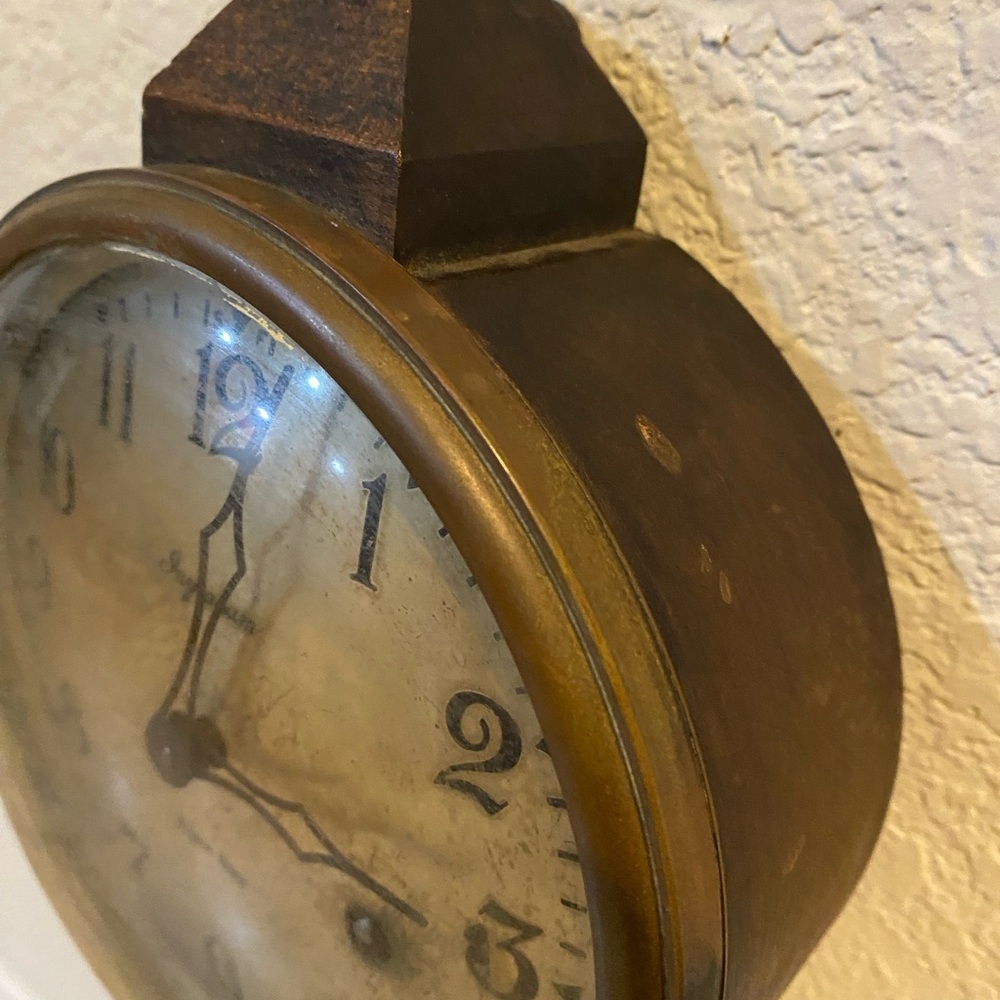 E. Ingraham Antique 8 Day Banjo Wall Clock Glass Panel MCM Not Tested As Is - Picture 10 of 16